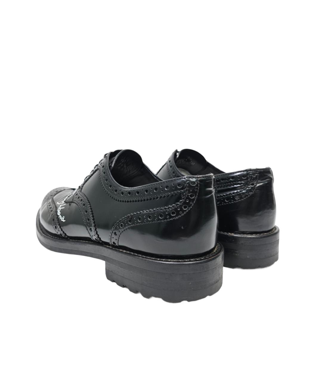 DOLCE&GABBANA Черные кожаные туфли, фото 4