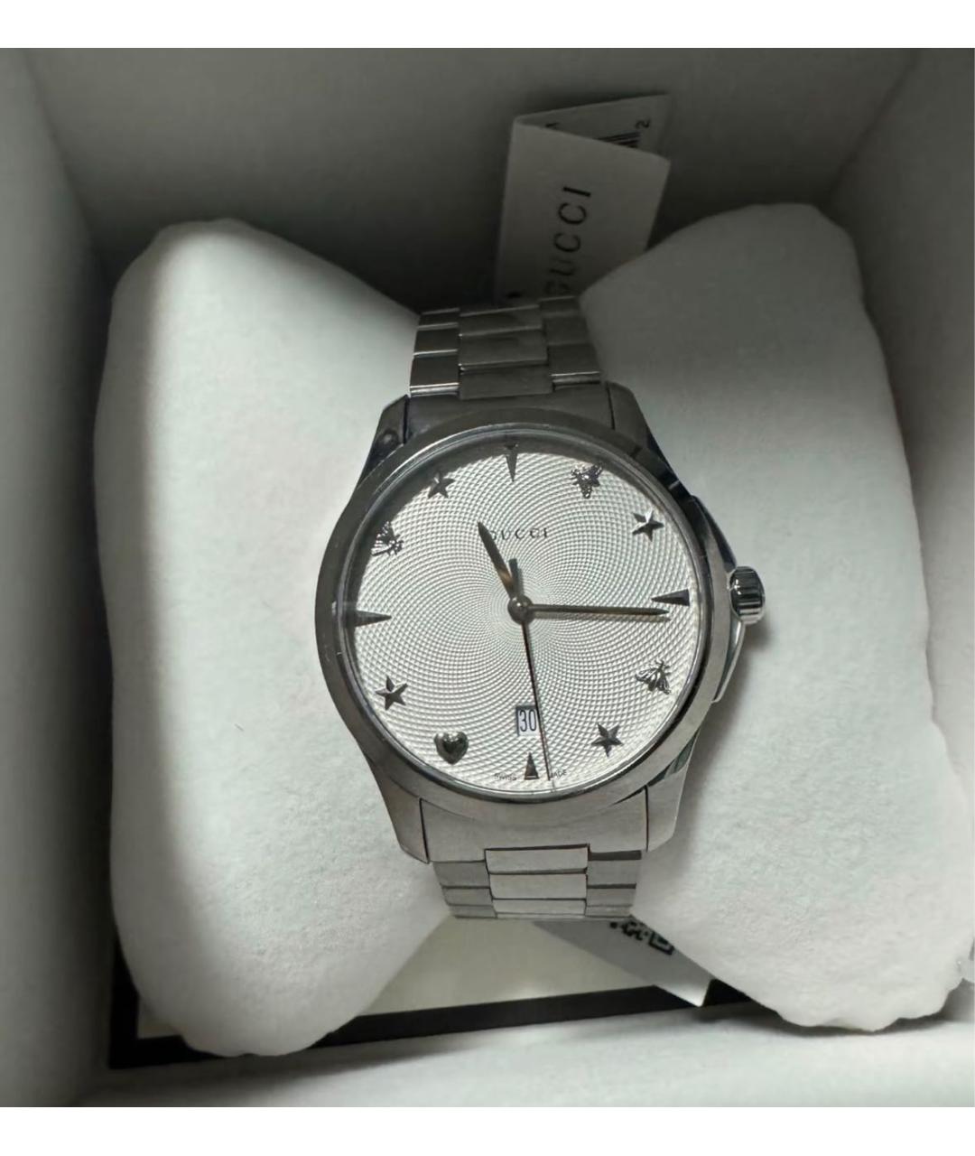 GUCCI Серебряные часы, фото 8