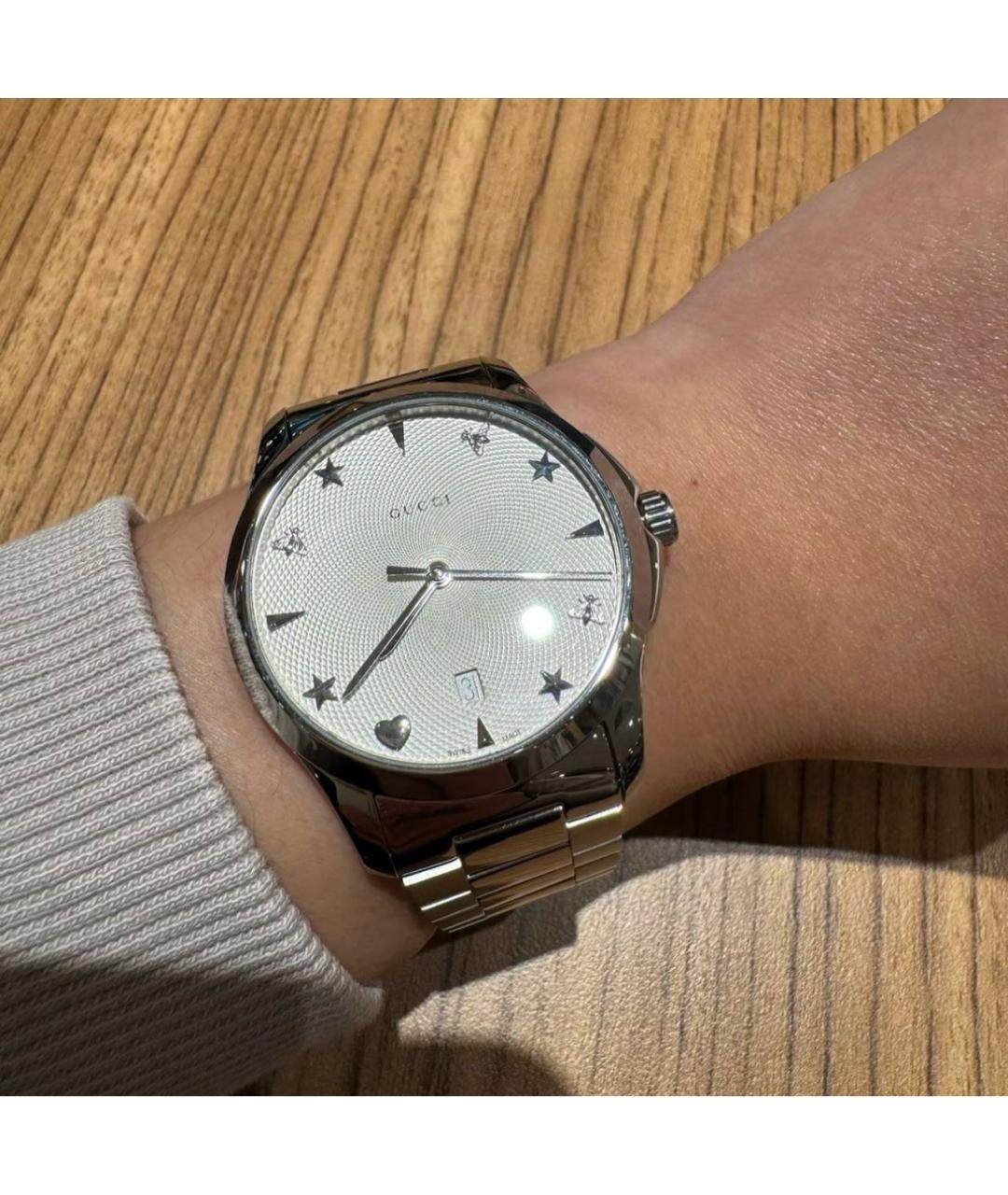 GUCCI Серебряные часы, фото 7