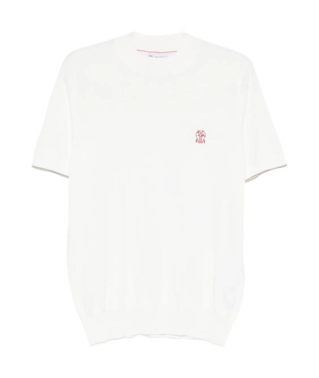 BRUNELLO CUCINELLI Белый хлопковый джемпер / свитер, фото 1