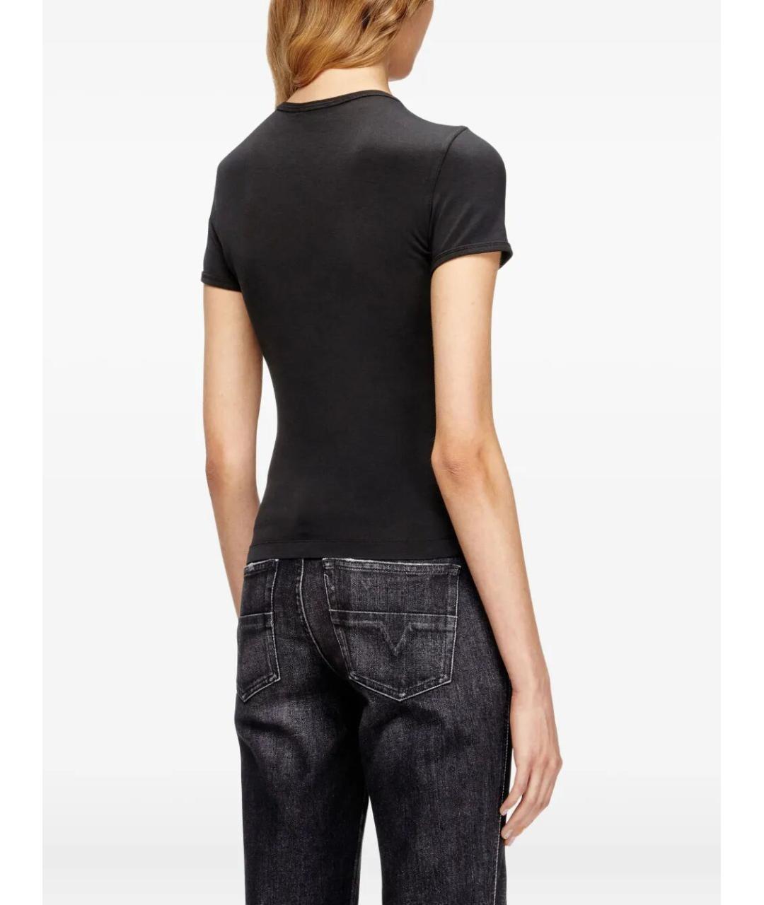 DIESEL Черная хлопковая футболка, фото 3