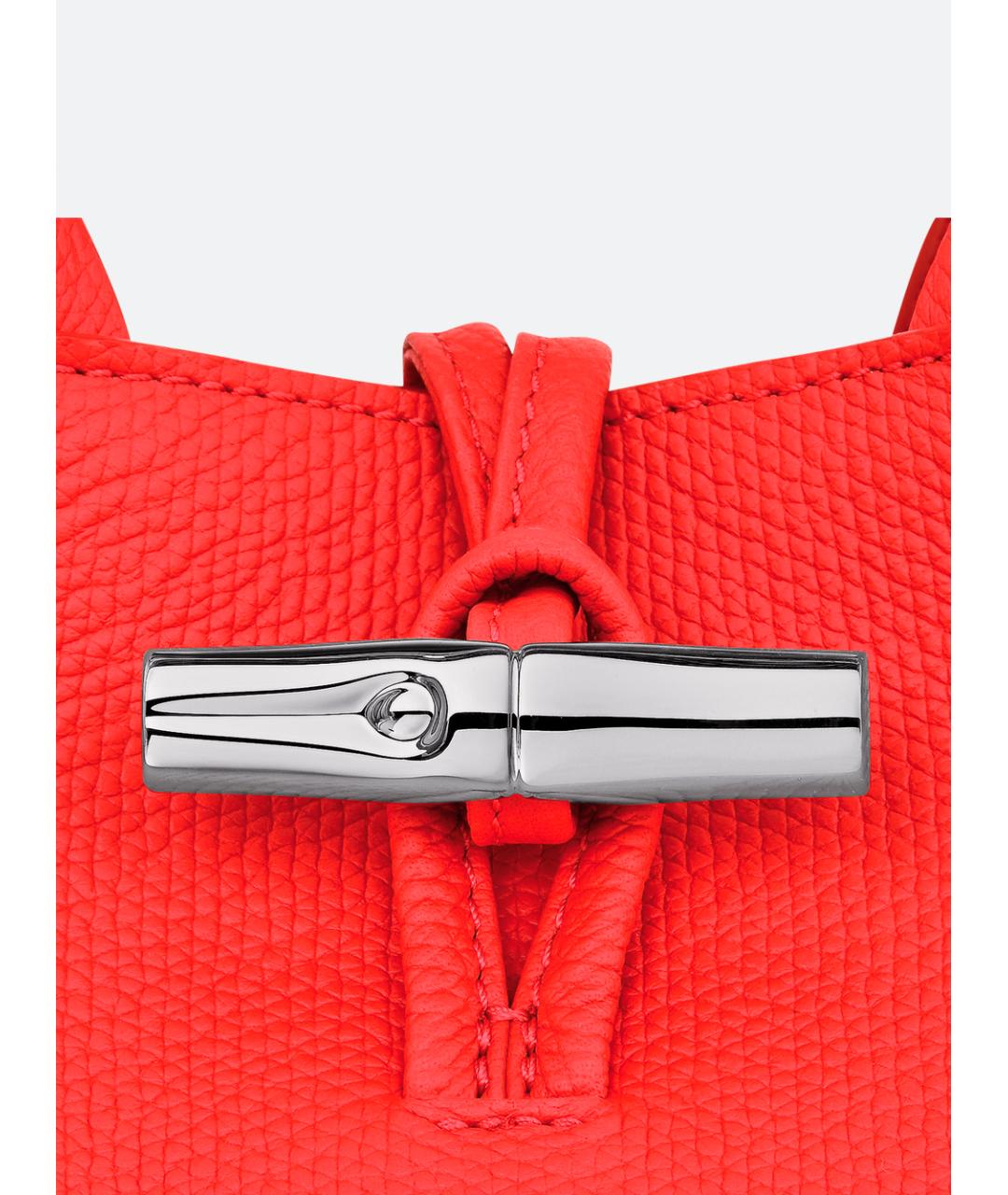 LONGCHAMP Красная кожаная сумка тоут, фото 6