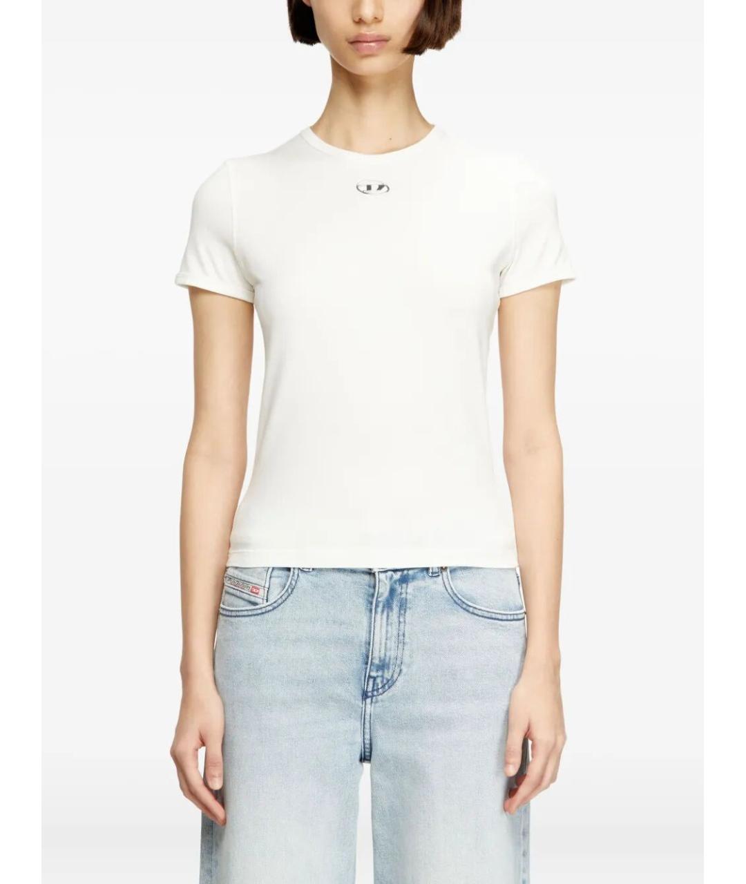 DIESEL Белая хлопковая футболка, фото 3