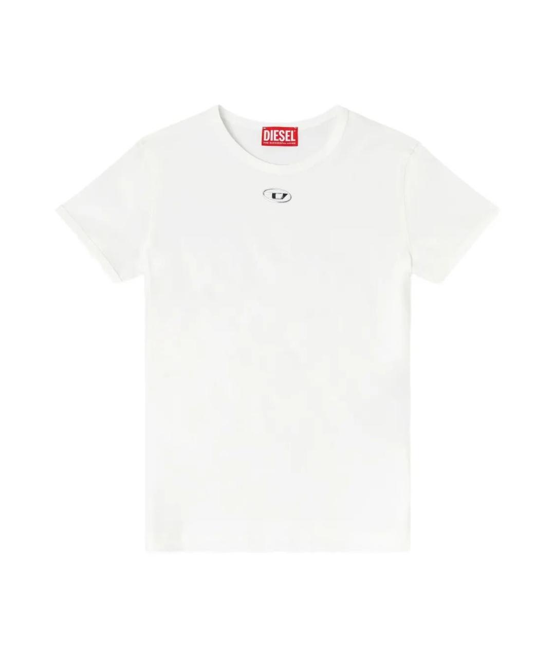 DIESEL Белая хлопковая футболка, фото 1