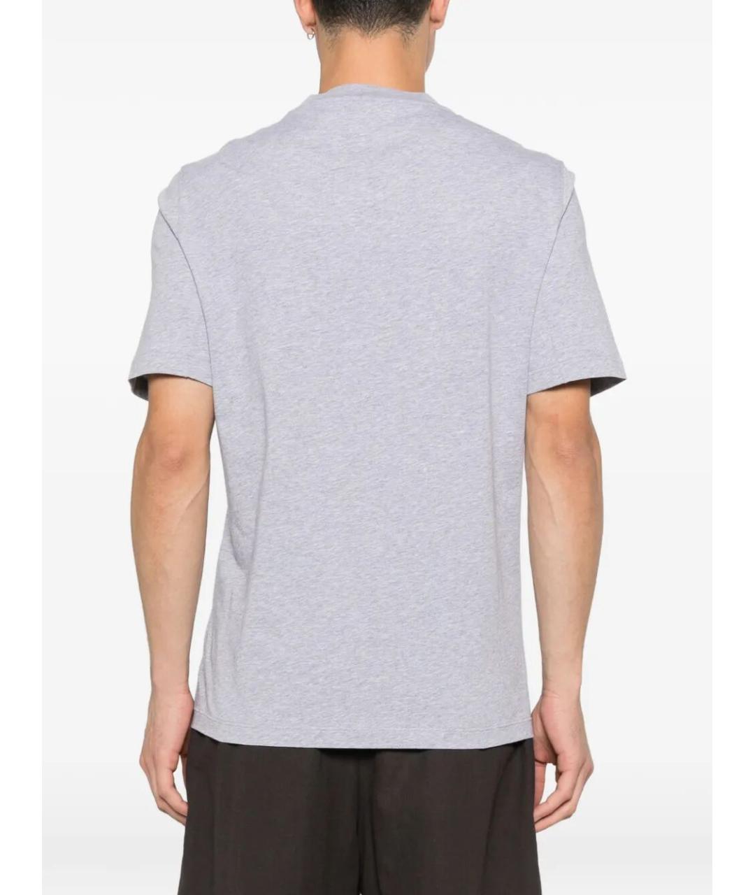 BRUNELLO CUCINELLI Серая хлопковая футболка, фото 5
