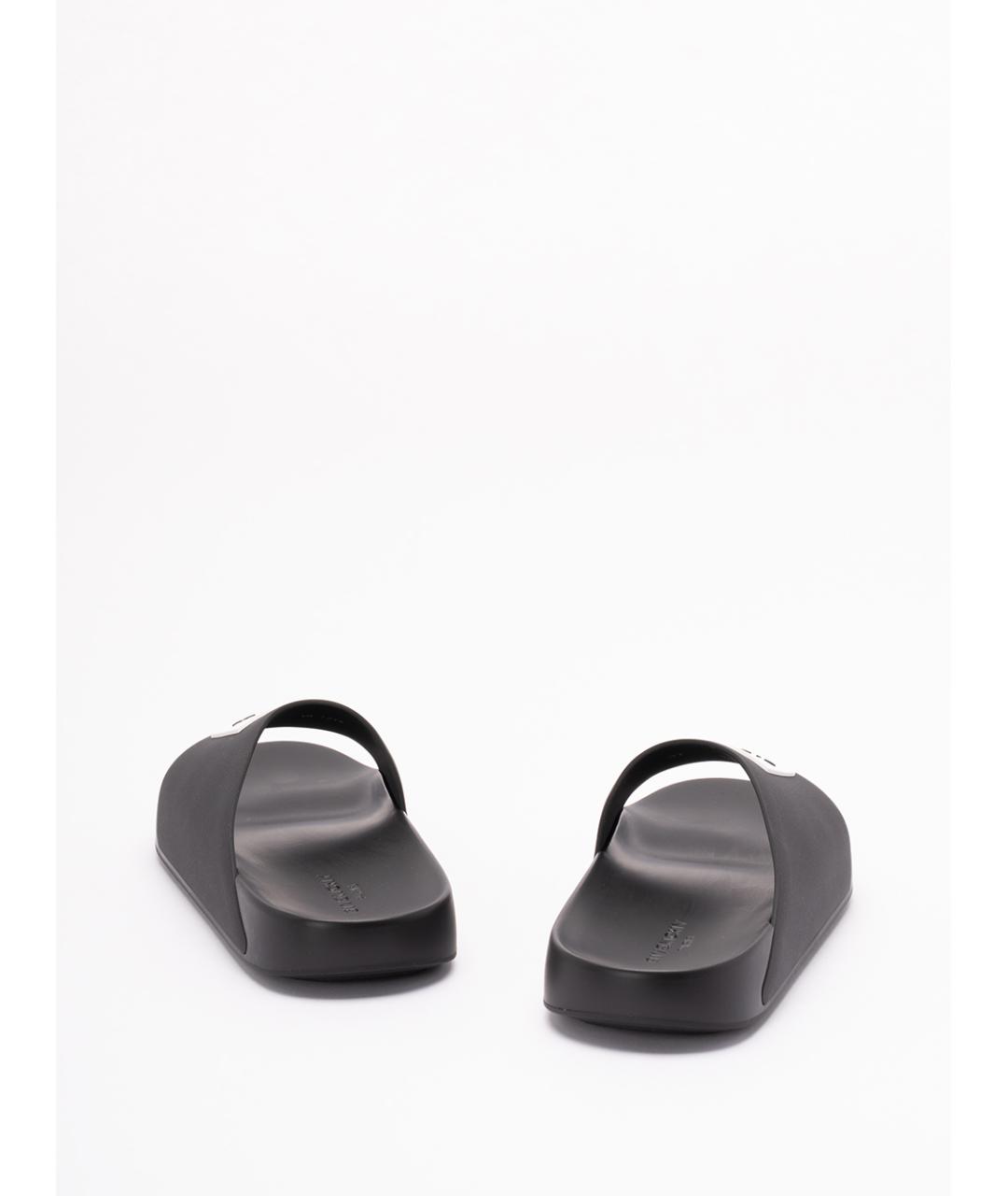 GIVENCHY Черные шлепанцы из искусственной кожи, фото 3