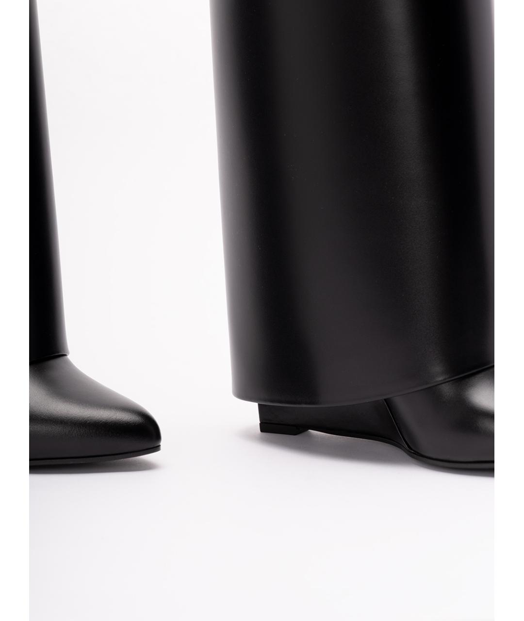 GIVENCHY Черные кожаные сапоги, фото 5