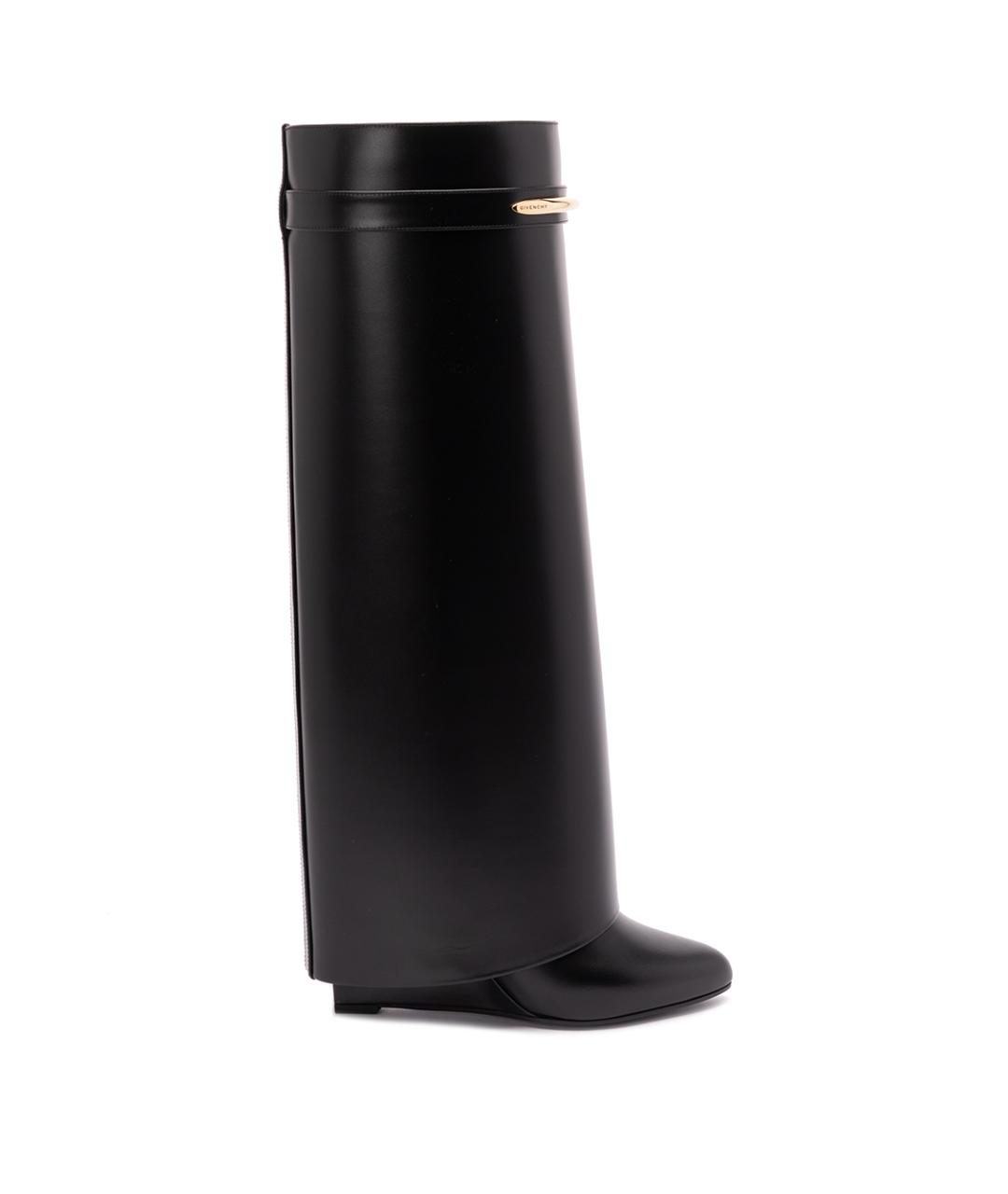 GIVENCHY Черные кожаные сапоги, фото 1