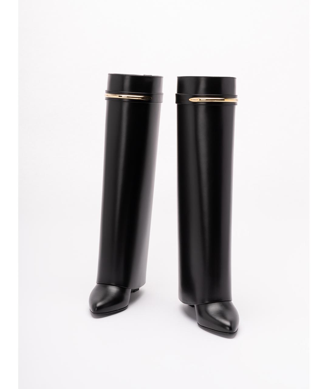 GIVENCHY Черные кожаные сапоги, фото 2