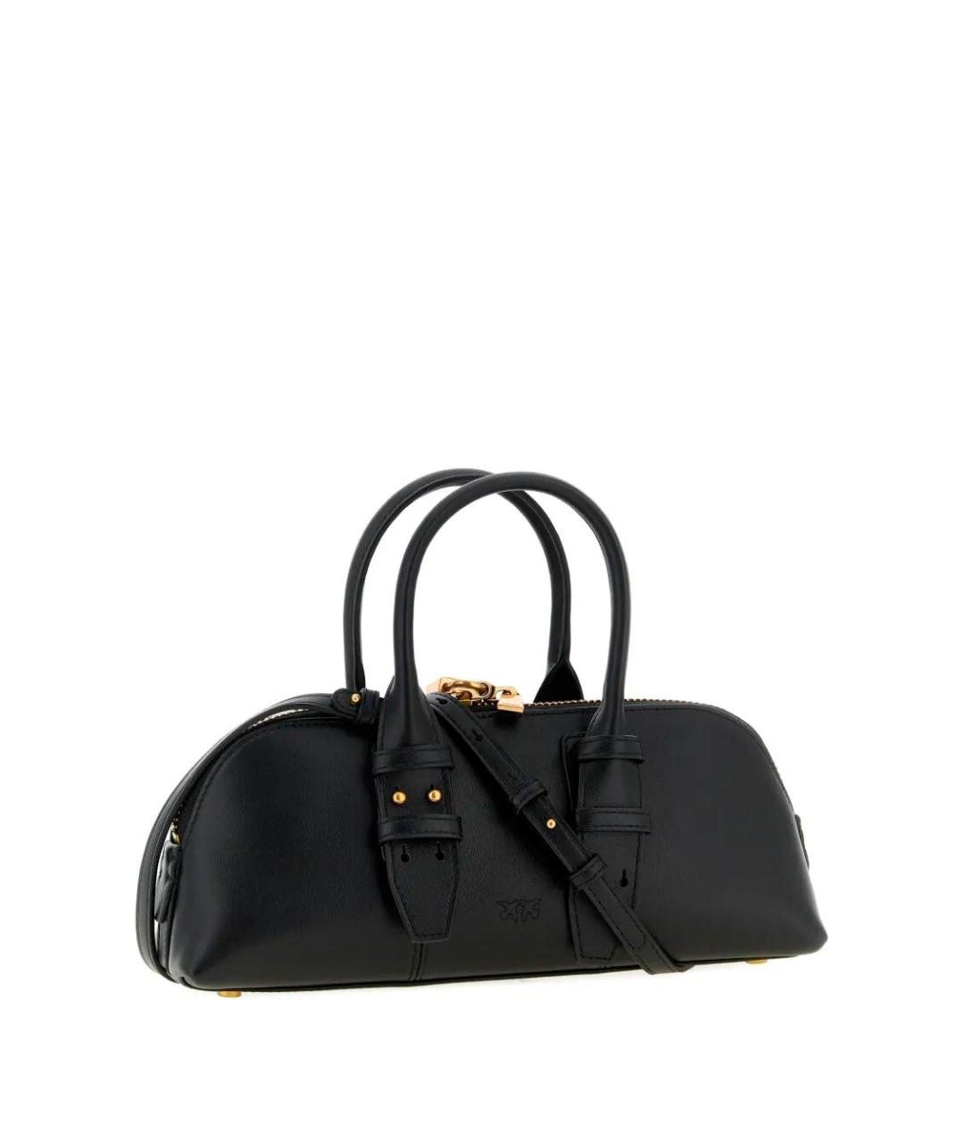 PINKO Черная кожаная сумка тоут, фото 2