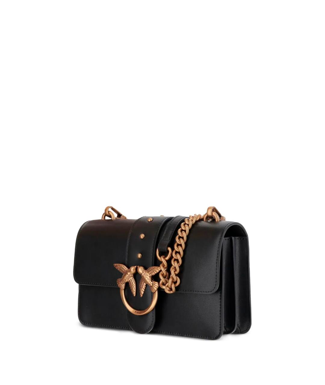 PINKO Черная кожаная сумка через плечо, фото 2