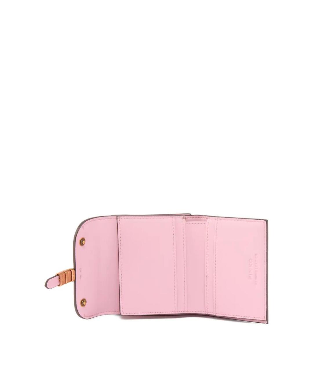 PINKO Розовый кожаный кошелек, фото 4