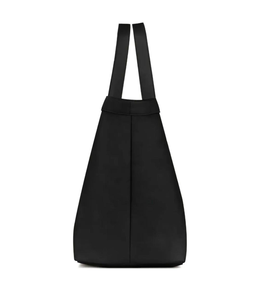 SAINT LAURENT Черная кожаная сумка тоут, фото 4