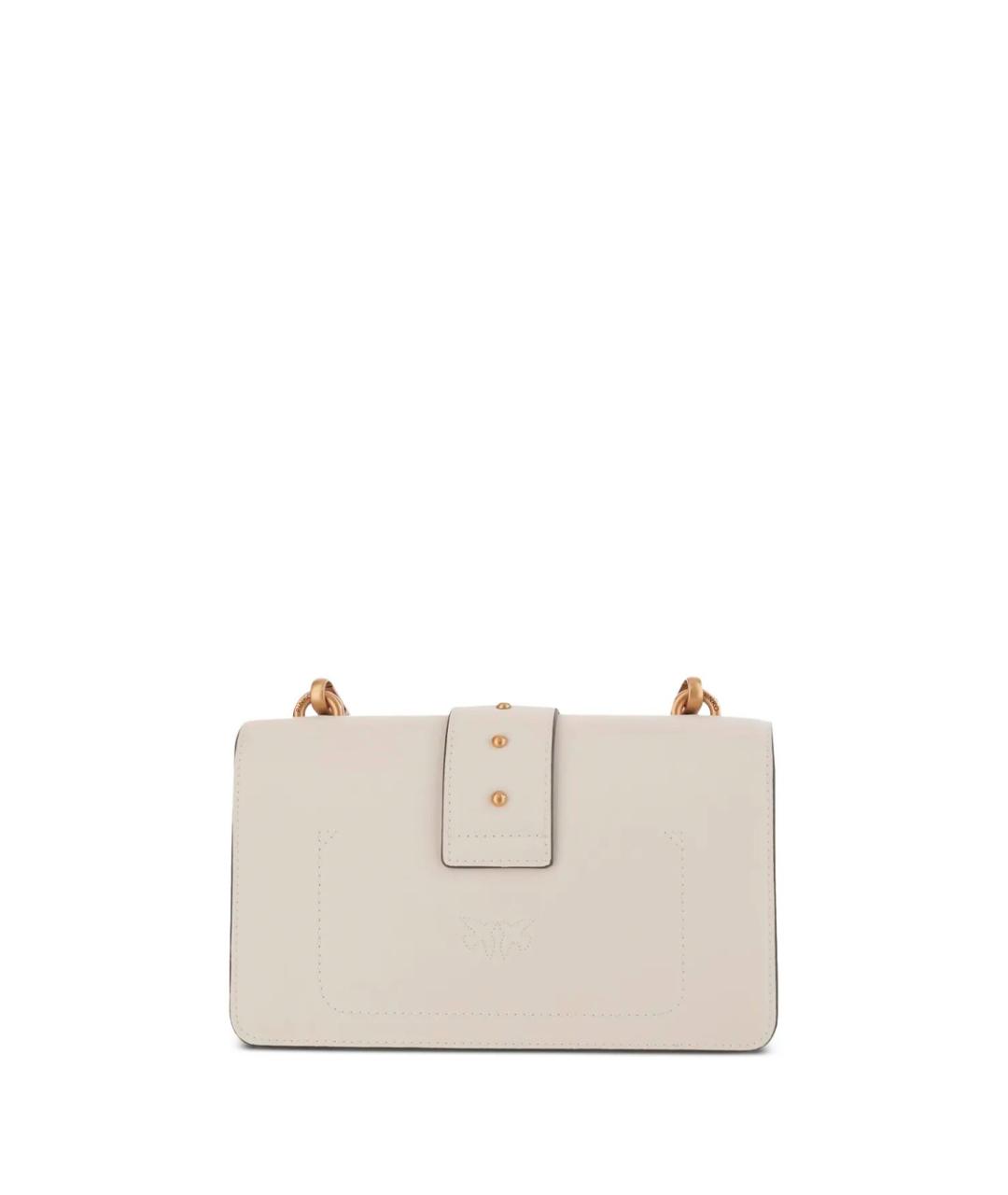 PINKO Бежевая кожаная сумка через плечо, фото 2