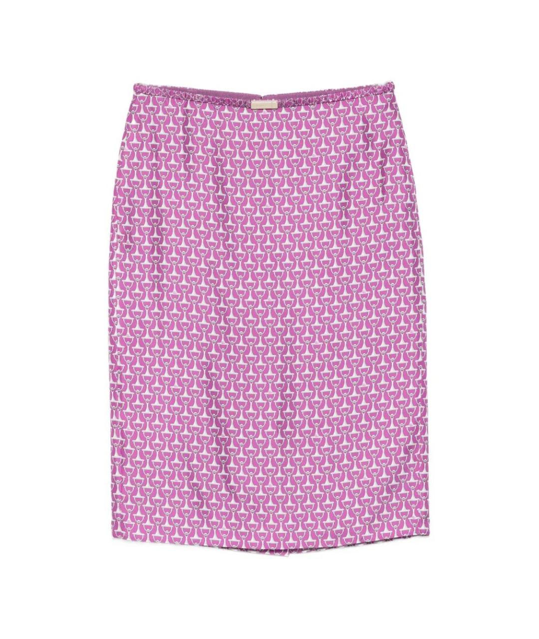 GUCCI Фиолетовая шелковая юбка миди, фото 1