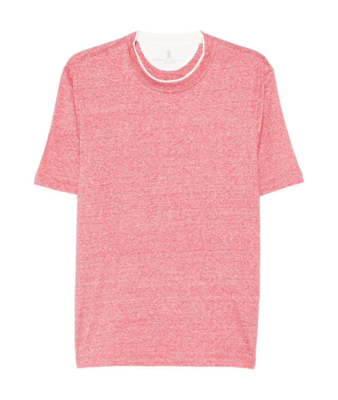 BRUNELLO CUCINELLI Розовая футболка, фото 1