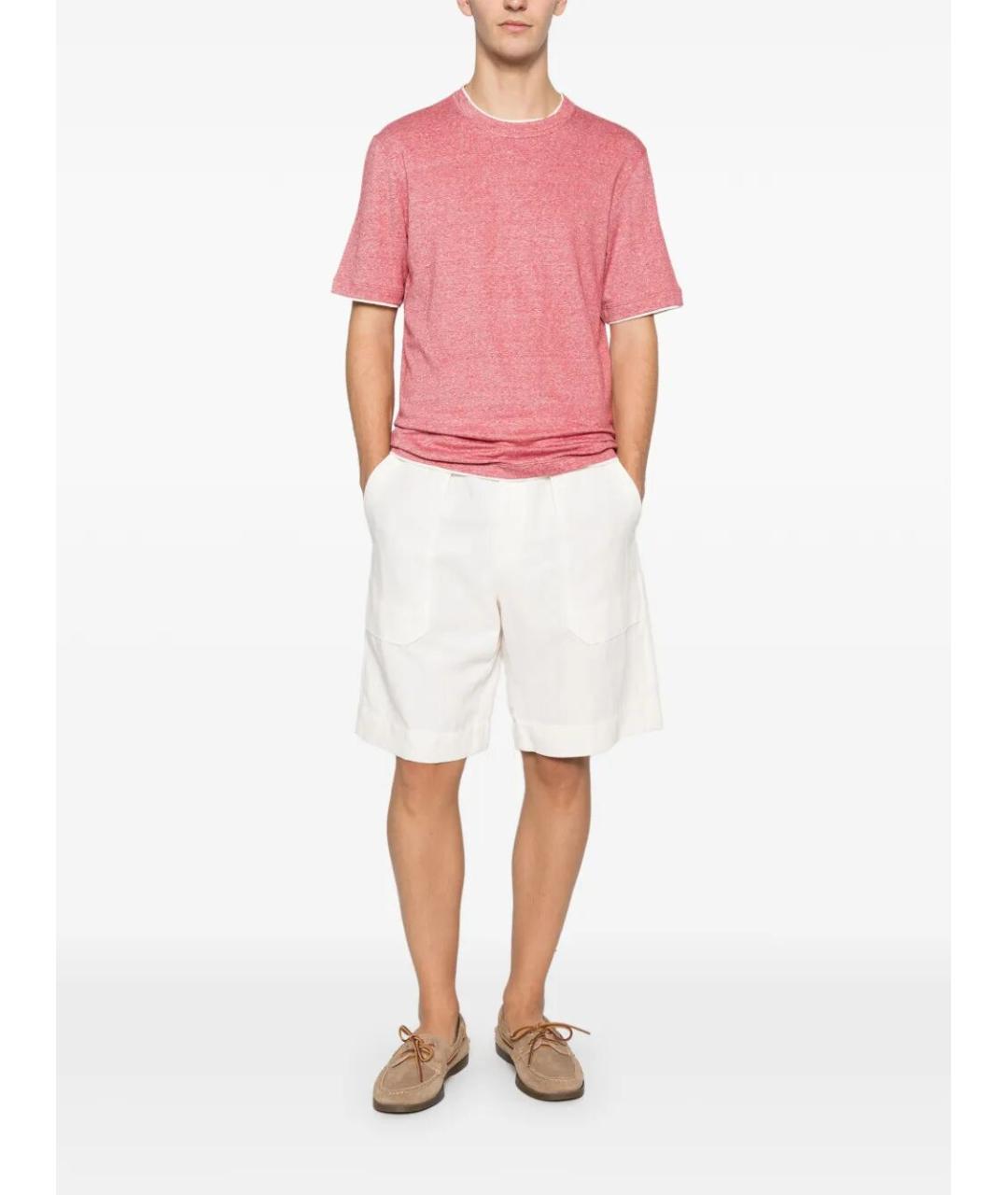 BRUNELLO CUCINELLI Розовая футболка, фото 2