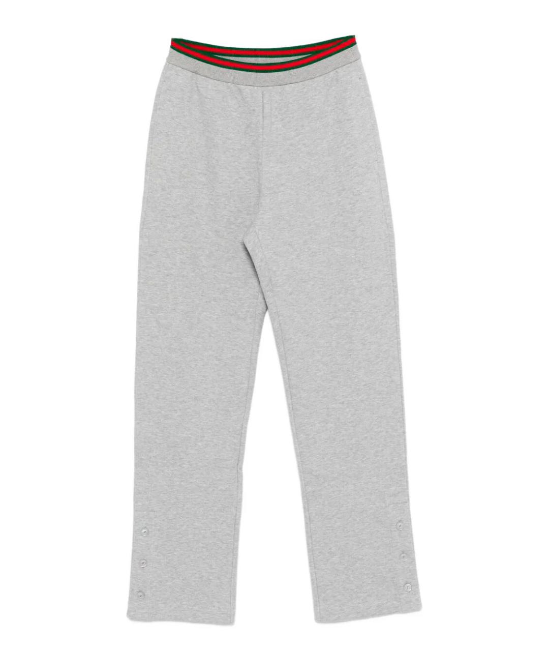 GUCCI Серые хлопковые спортивные брюки и шорты, фото 1