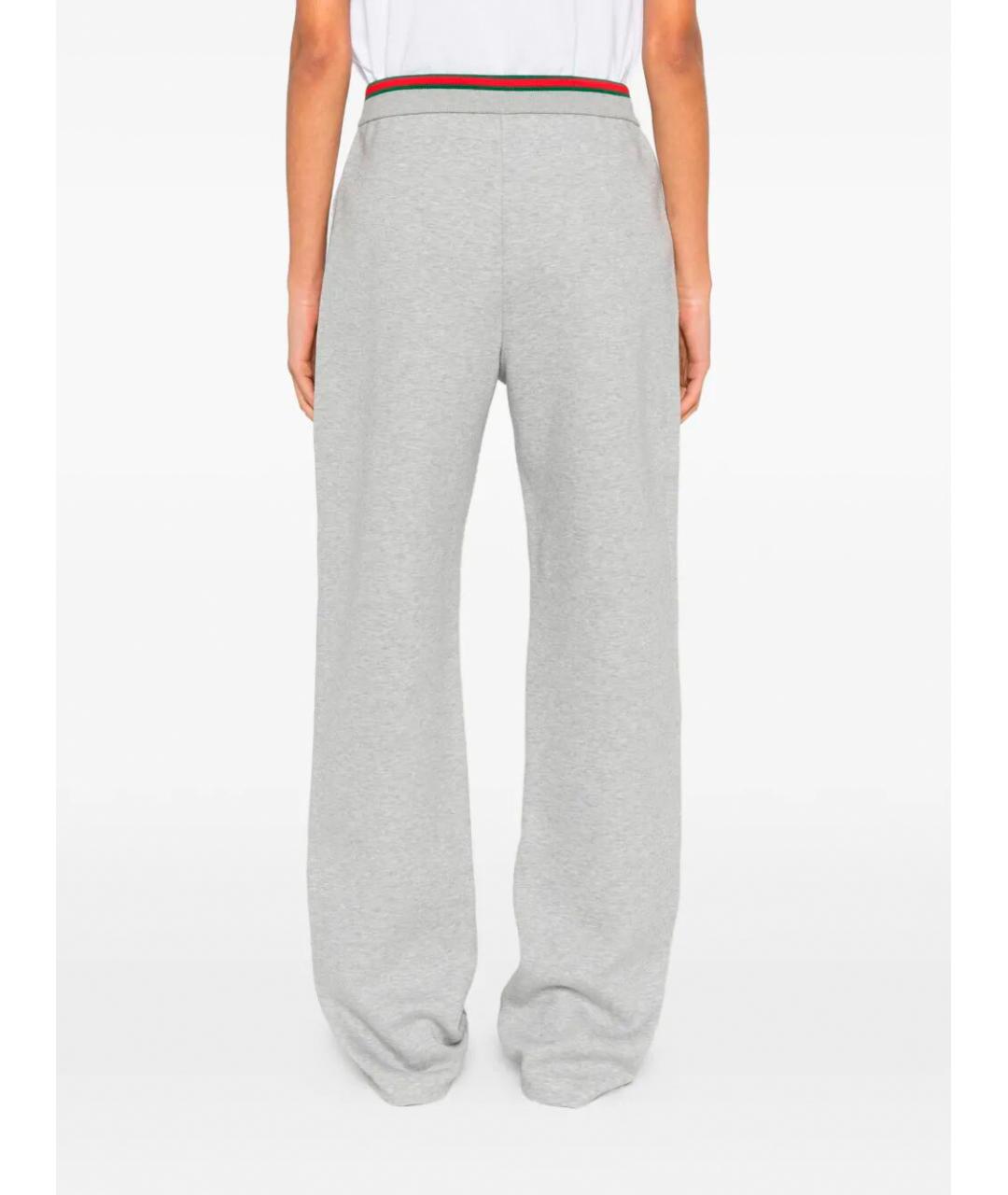 GUCCI Серые хлопковые спортивные брюки и шорты, фото 4