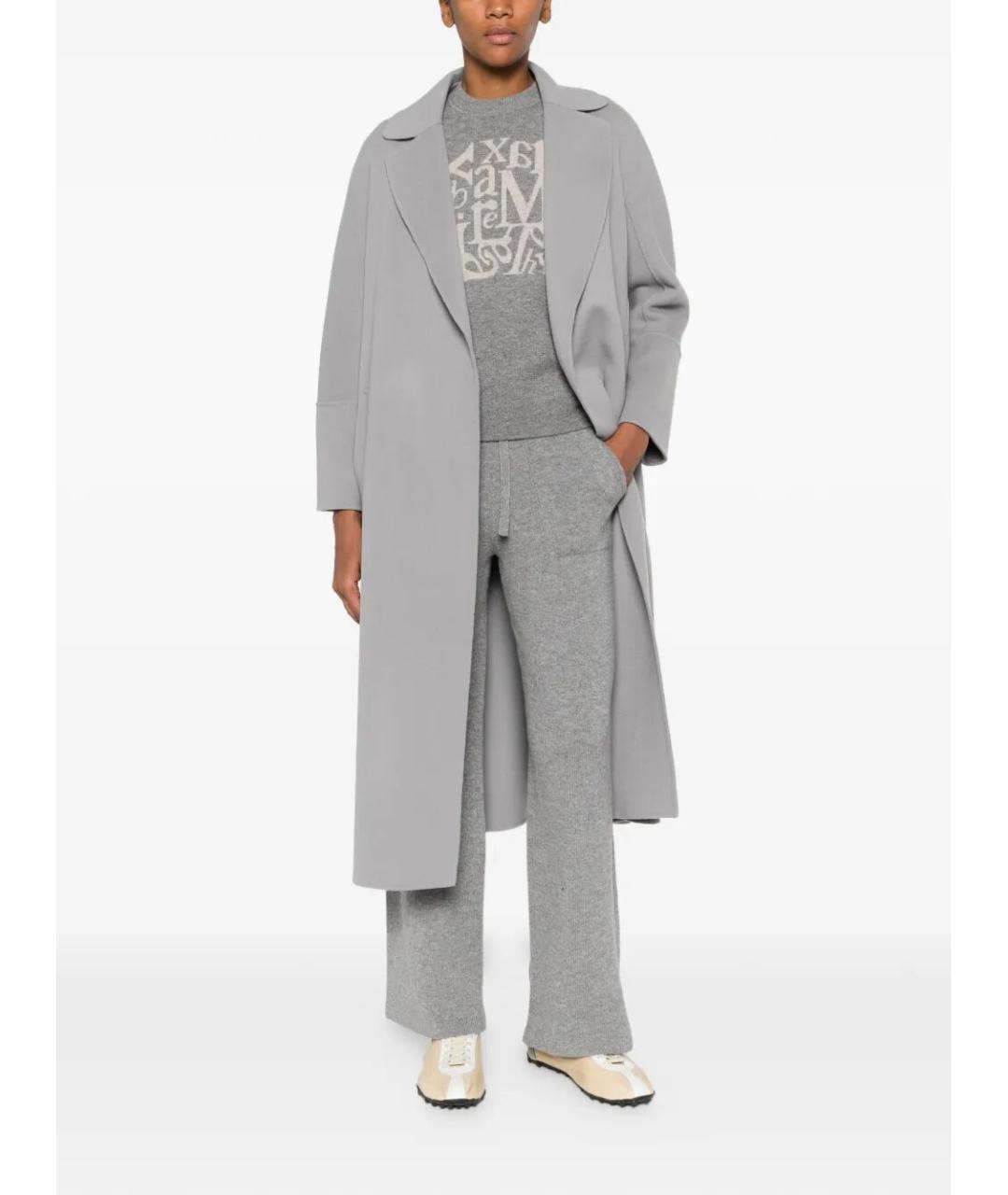 MAX MARA Серое шерстяное пальто, фото 2