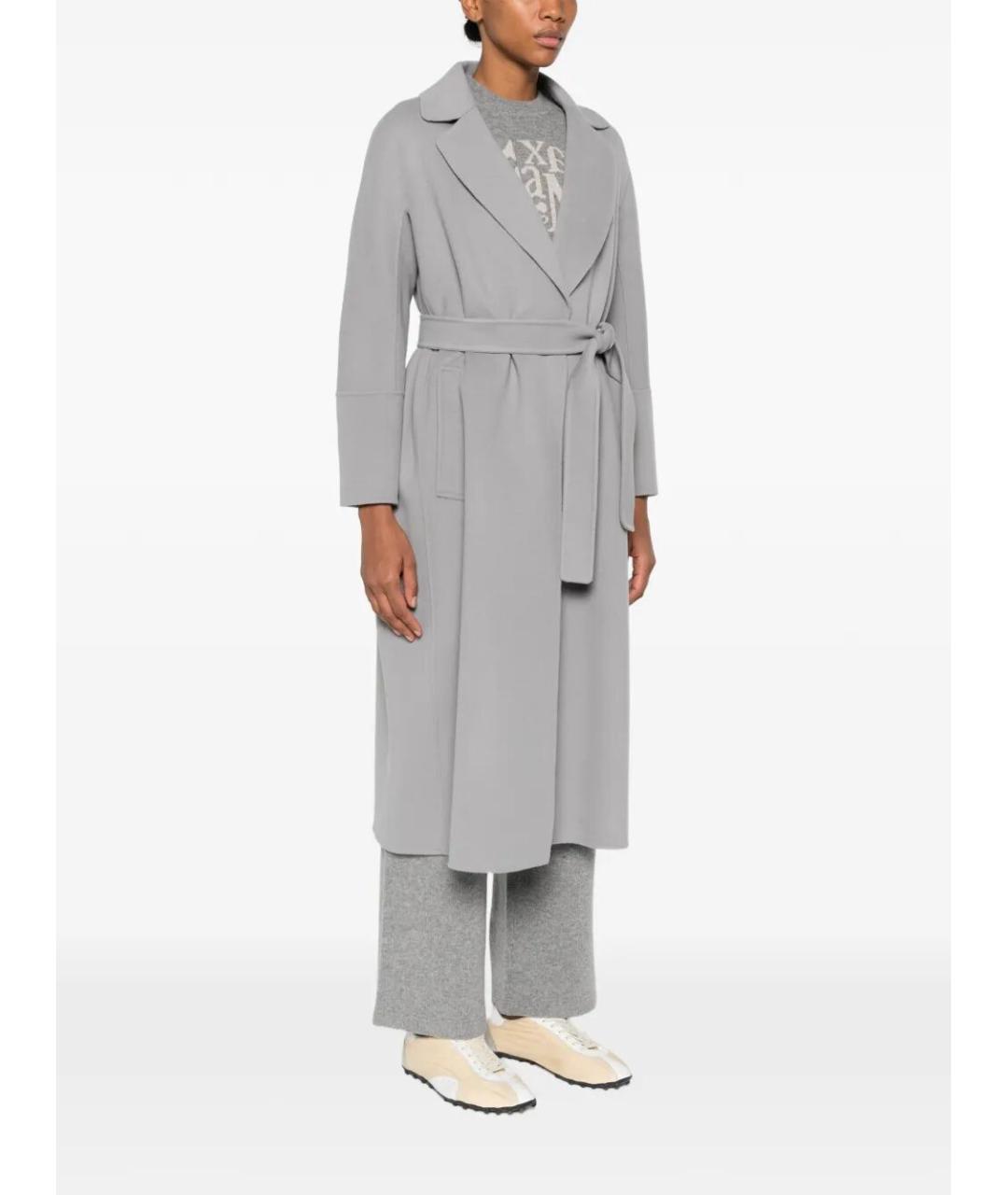 MAX MARA Серое шерстяное пальто, фото 4