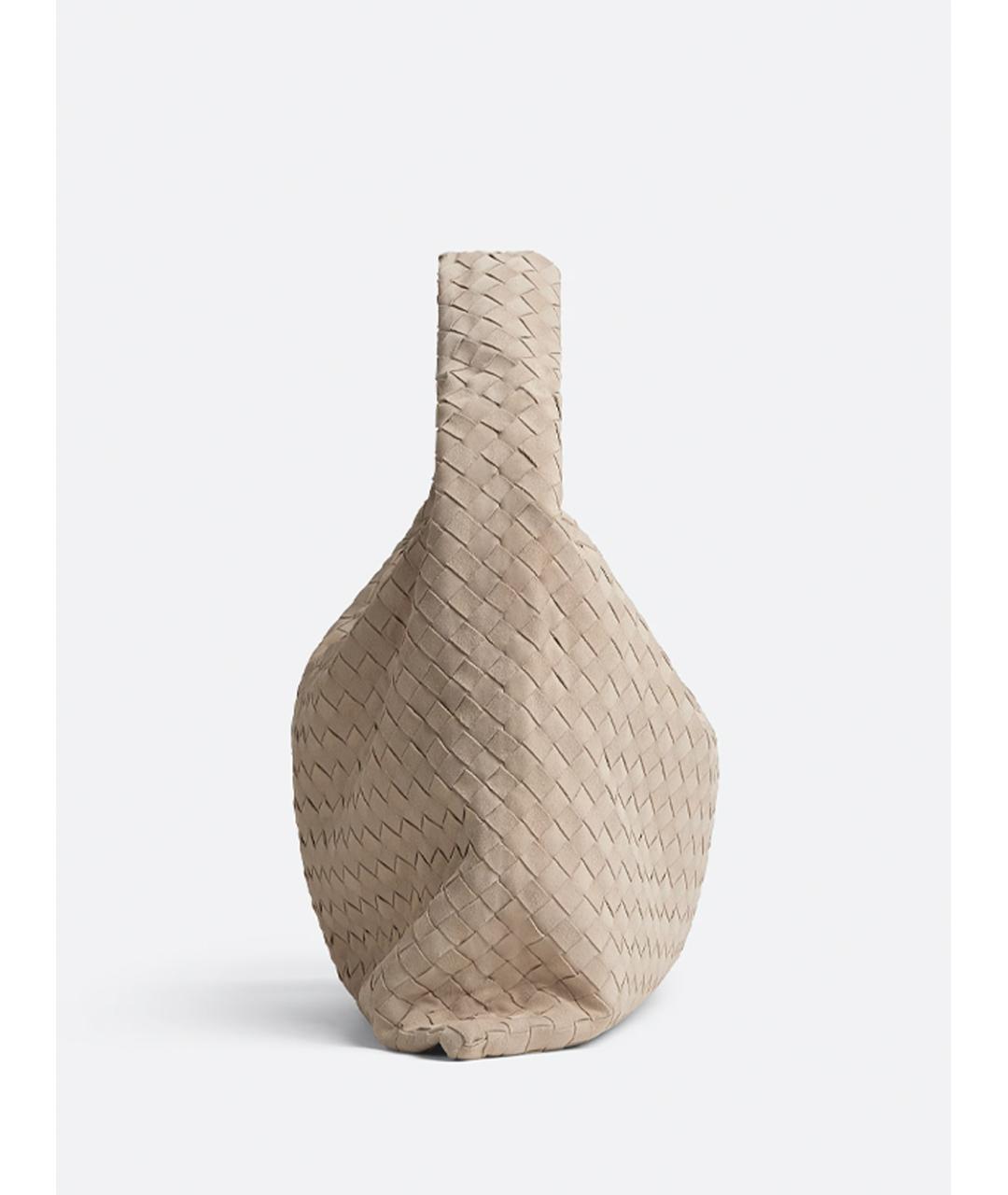 BOTTEGA VENETA Бежевая кожаная сумка с короткими ручками, фото 2