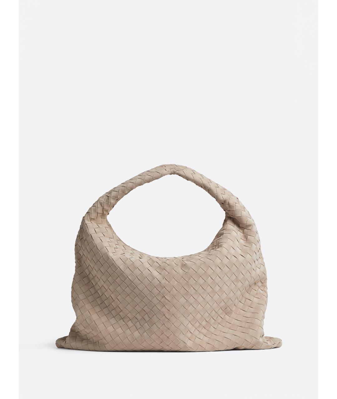 BOTTEGA VENETA Бежевая кожаная сумка с короткими ручками, фото 3