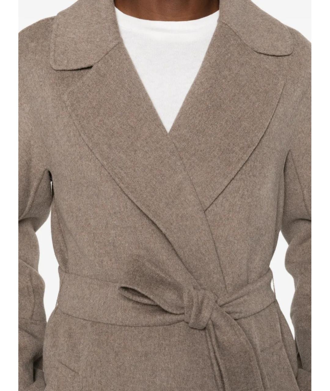 MAX MARA Бежевое шерстяное пальто, фото 4