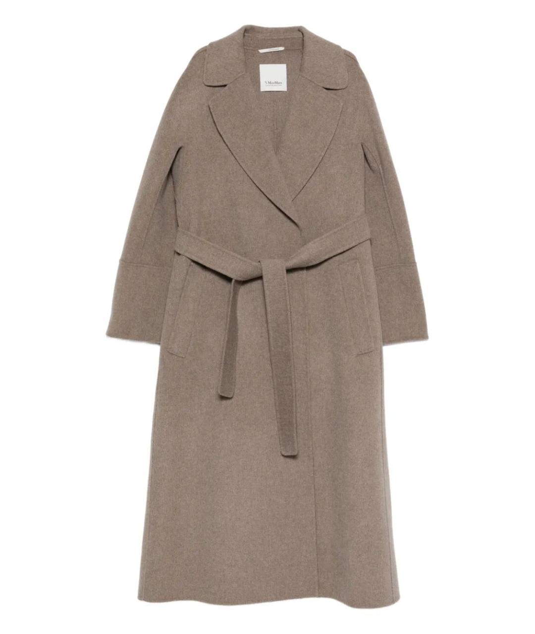 MAX MARA Бежевое шерстяное пальто, фото 1