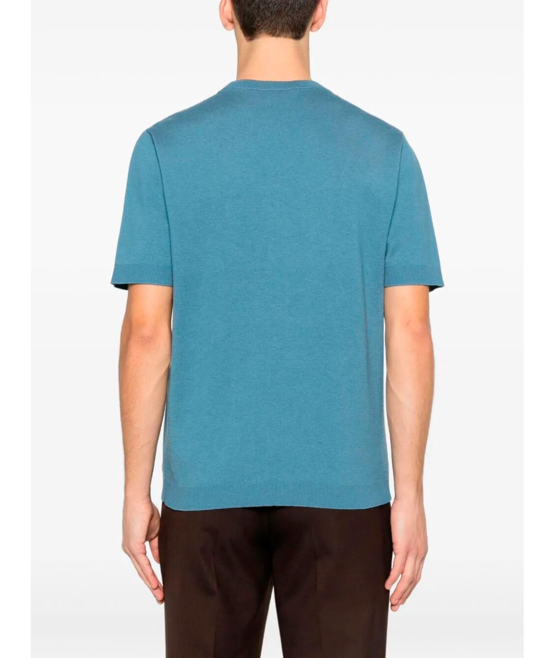 GUCCI Бирюзовый шелковый джемпер / свитер, фото 5