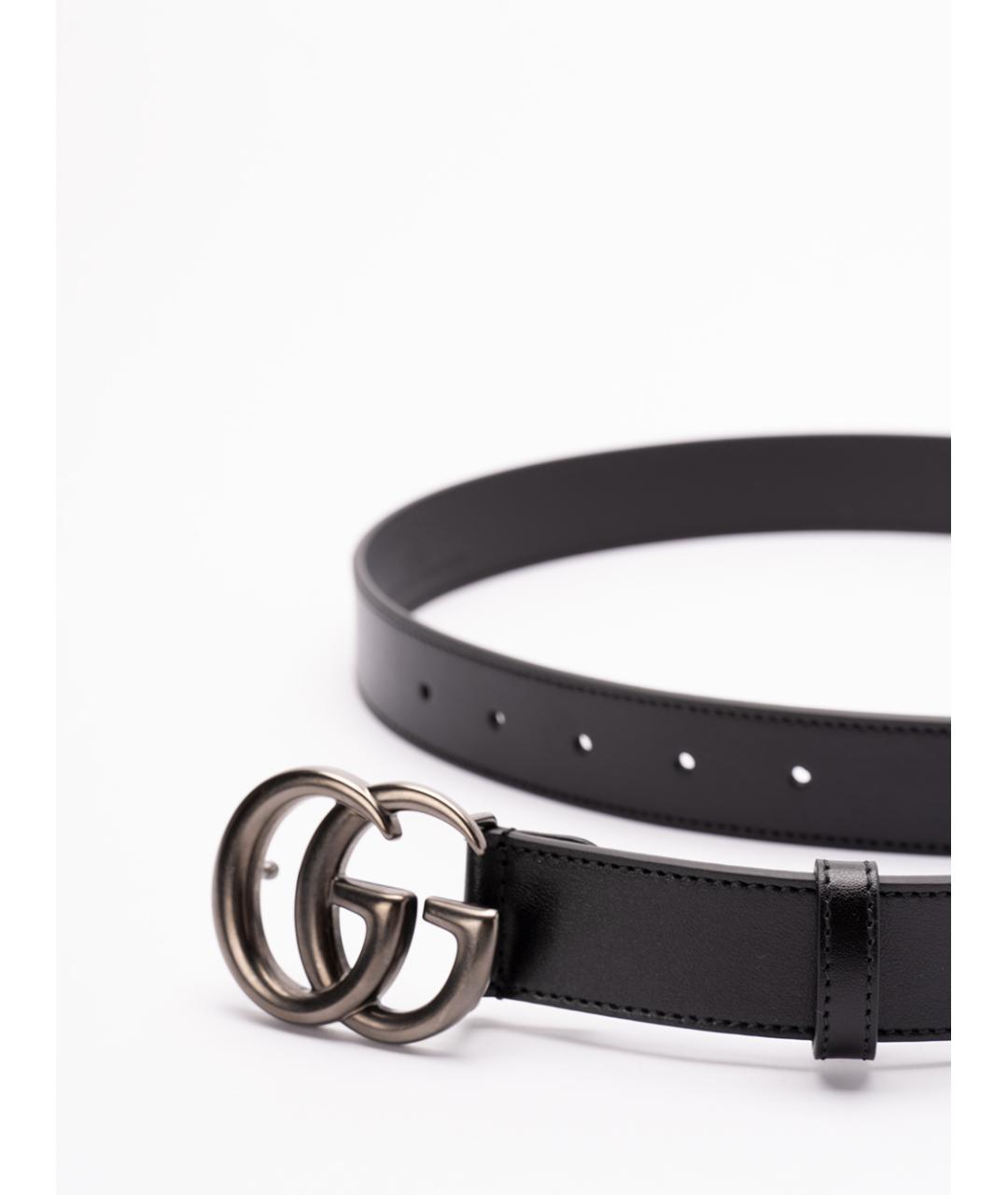 GUCCI Черный кожаный ремень, фото 2