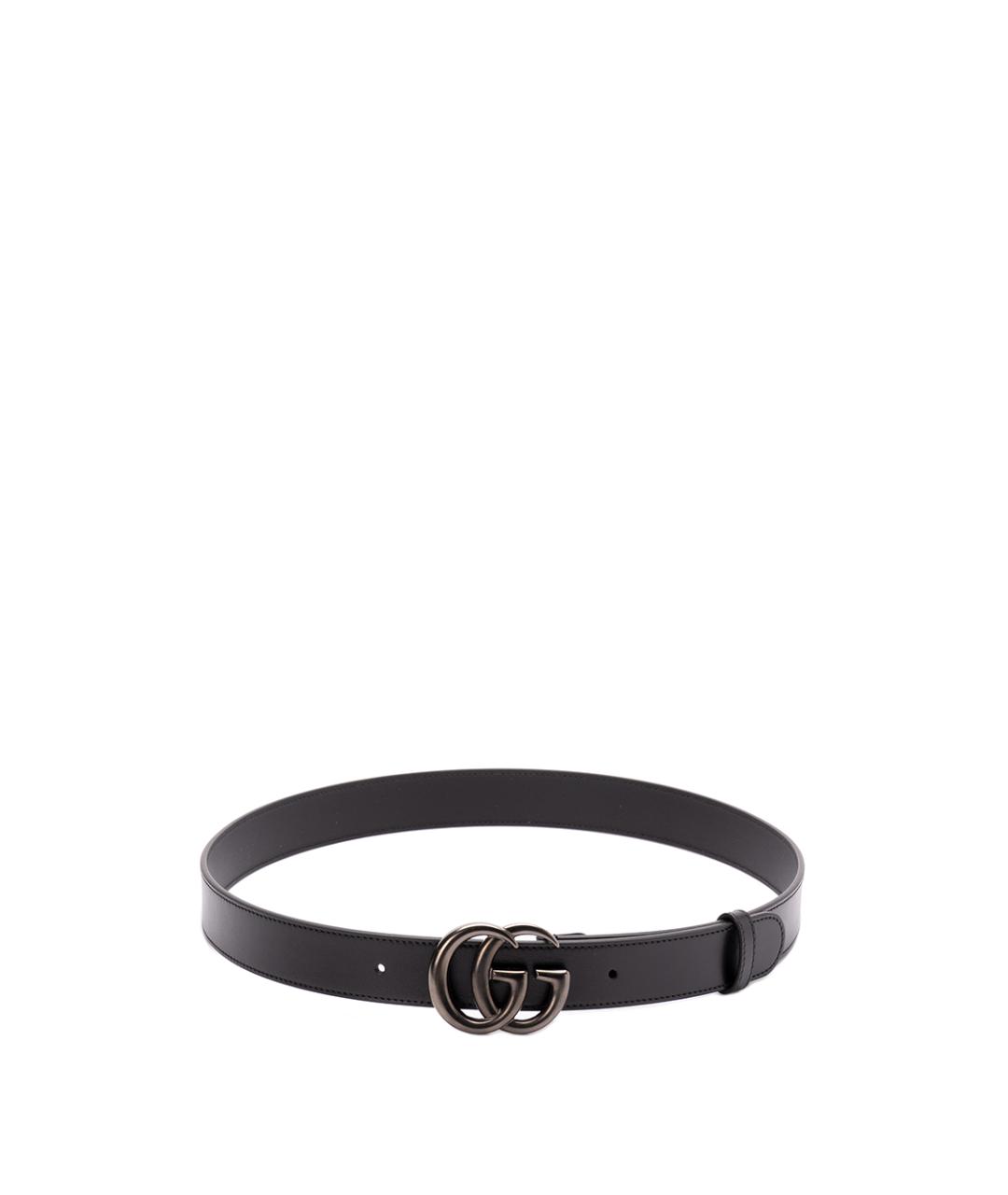 GUCCI Черный кожаный ремень, фото 1