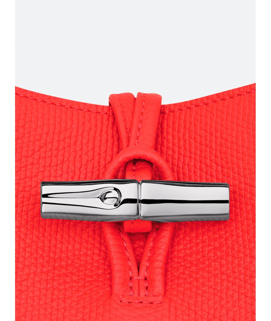 LONGCHAMP Красная кожаная сумка через плечо, фото 5