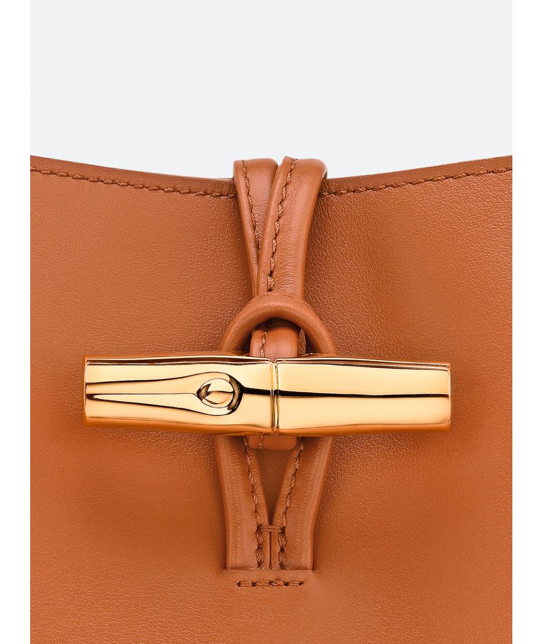 LONGCHAMP Бежевая кожаная сумка через плечо, фото 5