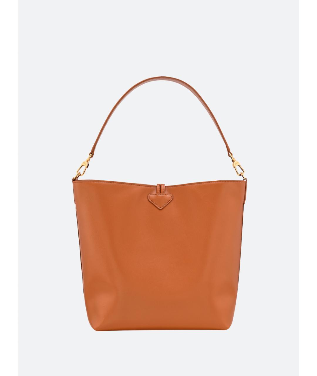 LONGCHAMP Бежевая кожаная сумка через плечо, фото 2