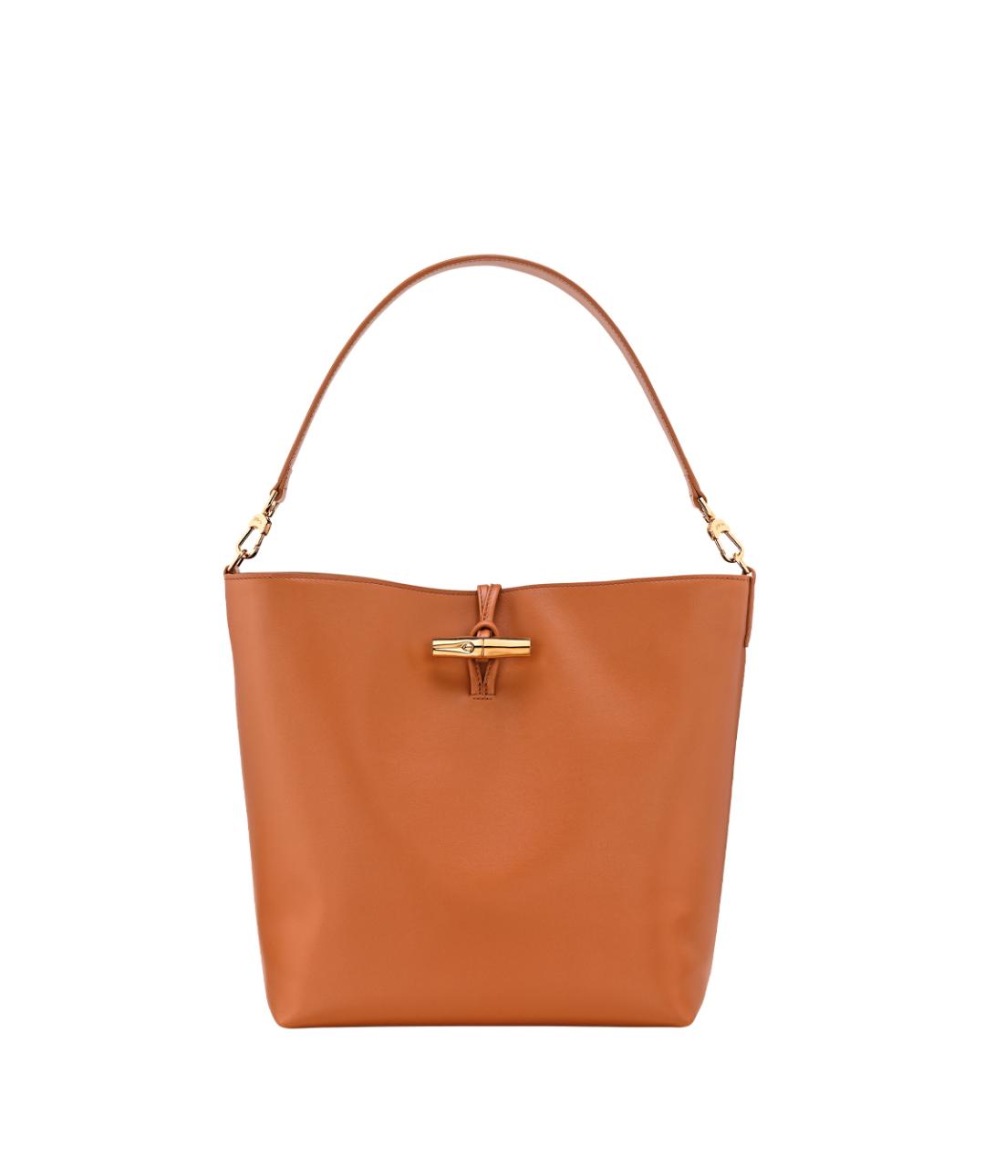 LONGCHAMP Бежевая кожаная сумка через плечо, фото 1