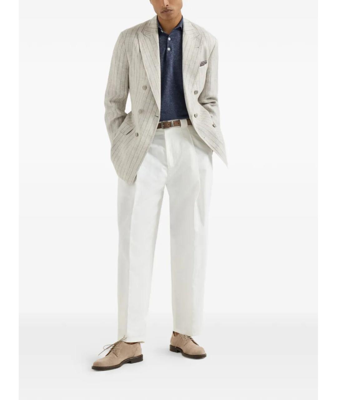 BRUNELLO CUCINELLI Синий кашемировый джемпер / свитер, фото 2