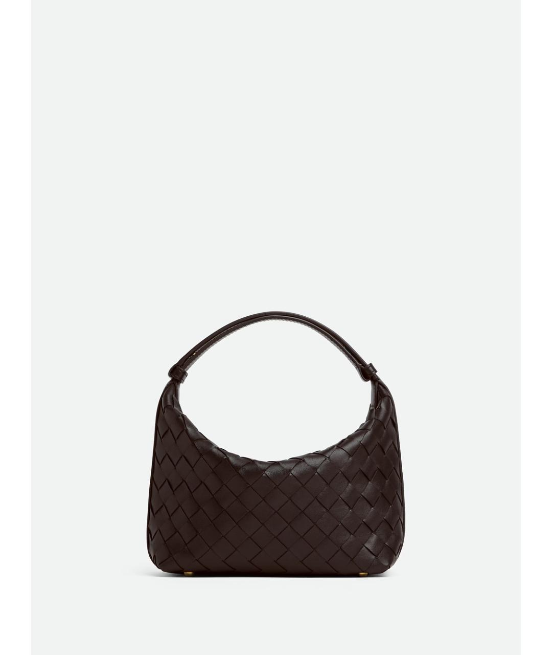 BOTTEGA VENETA Коричневая кожаная сумка с короткими ручками, фото 4