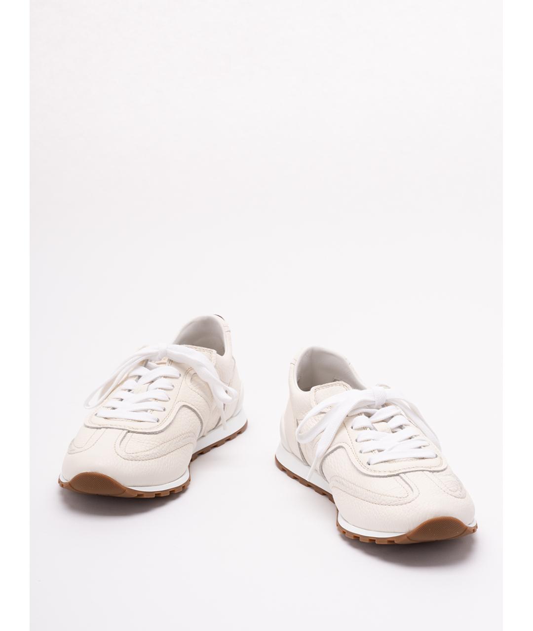 BRUNELLO CUCINELLI Бежевые кожаные кроссовки, фото 2