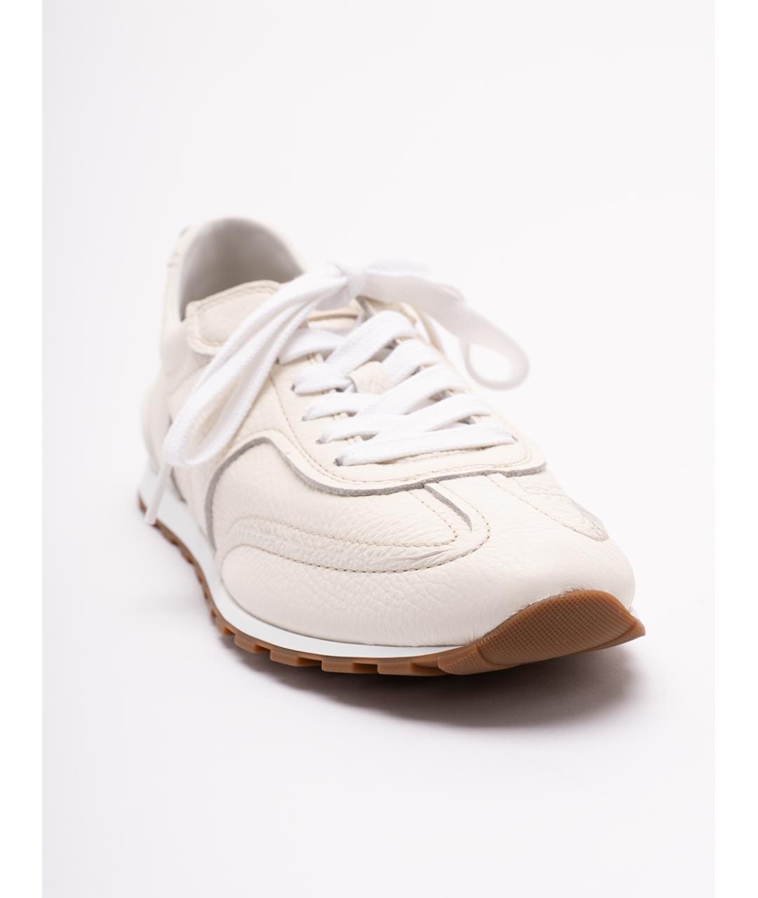 BRUNELLO CUCINELLI Бежевые кожаные кроссовки, фото 5