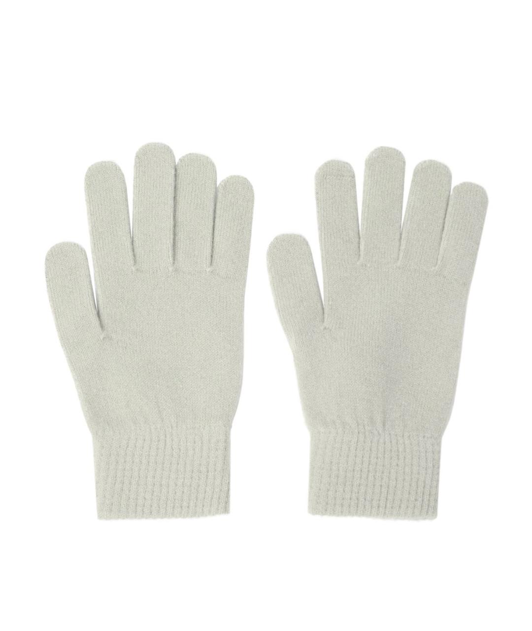 YVES SALOMON Серые шерстяные перчатки, фото 2