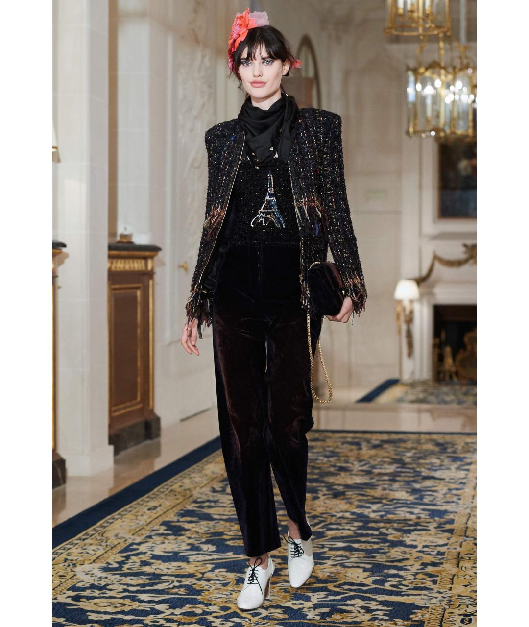 CHANEL Темно-синий твидовый жакет/пиджак, фото 3