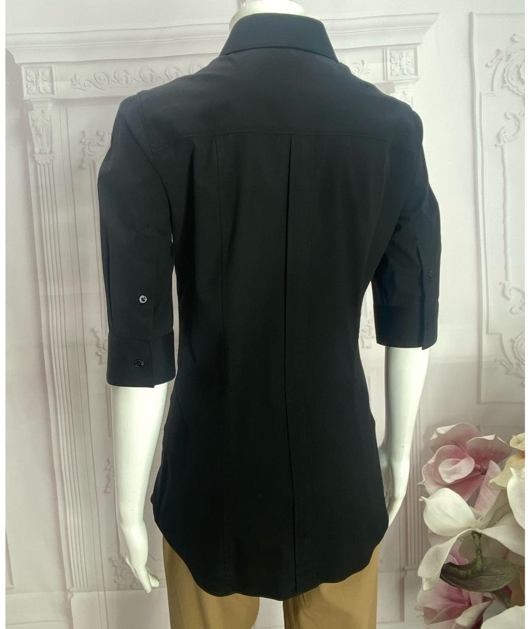 DOLCE&GABBANA Черная хлопко-эластановая рубашка, фото 2