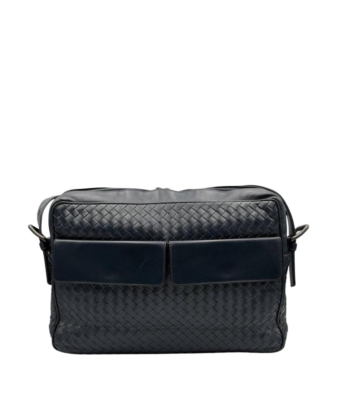 BOTTEGA VENETA Черная кожаная сумка на плечо, фото 1