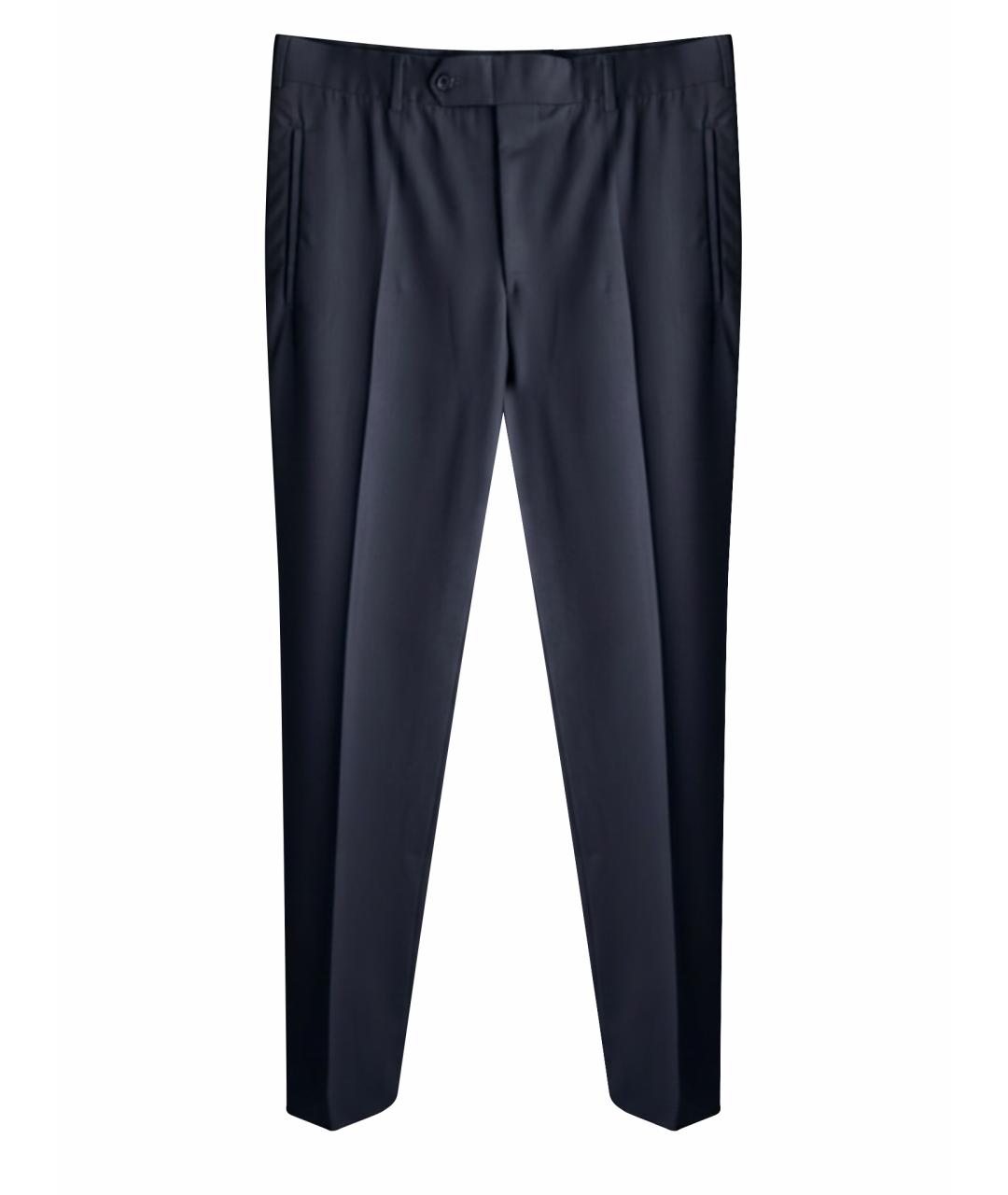 PRADA Серые шерстяные классические брюки, фото 1