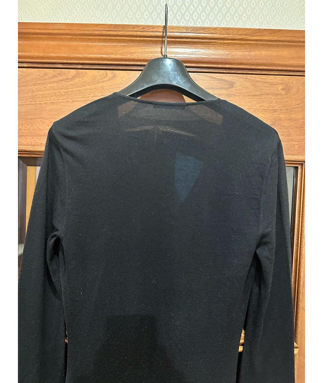 ALEXANDER MCQUEEN Антрацитовое шерстяное повседневное платье, фото 3
