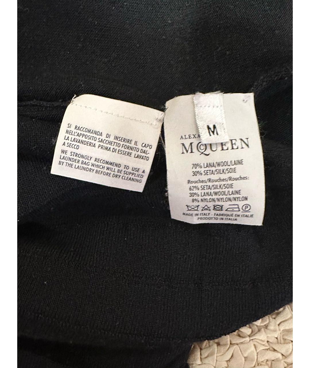 ALEXANDER MCQUEEN Антрацитовое шерстяное повседневное платье, фото 7