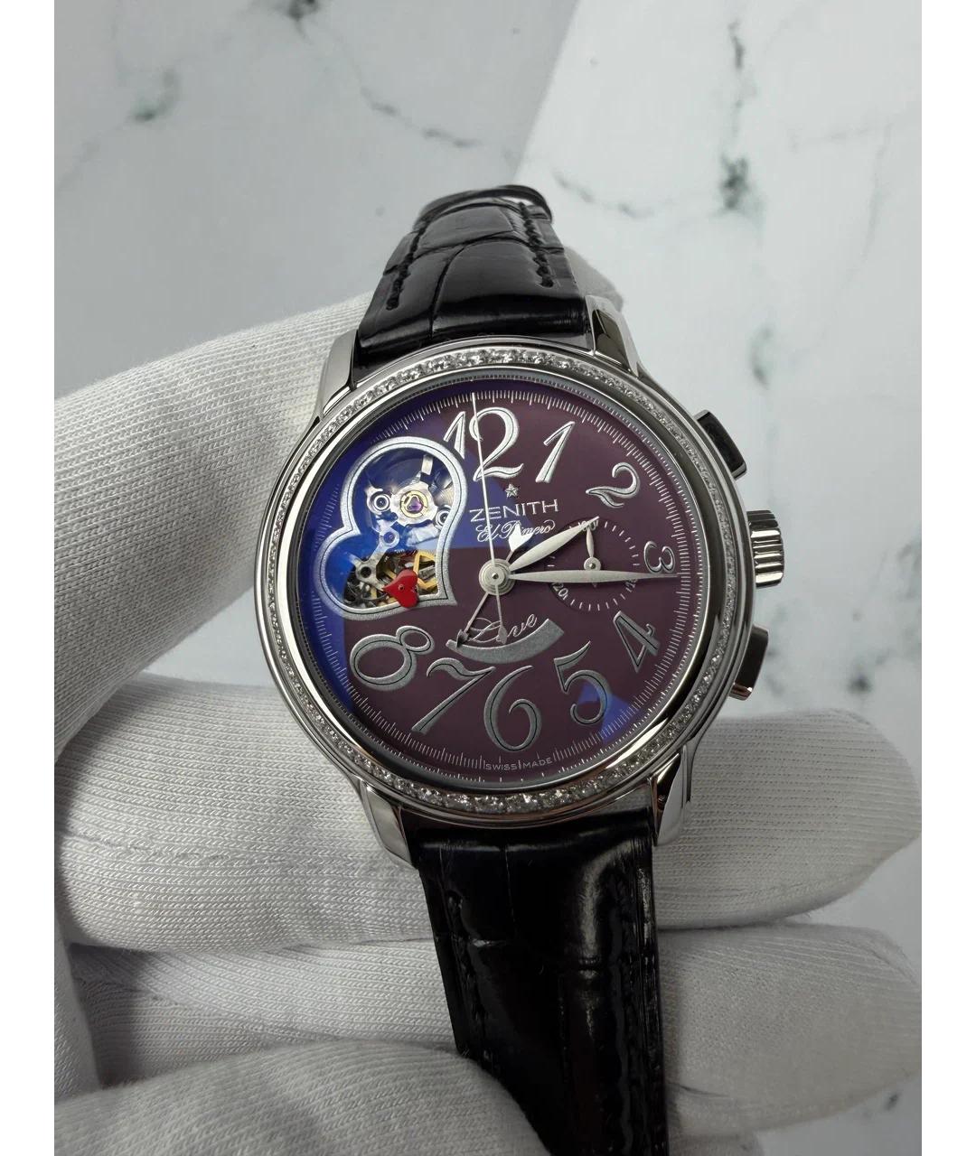 ZENITH Фиолетовые металлические часы, фото 3