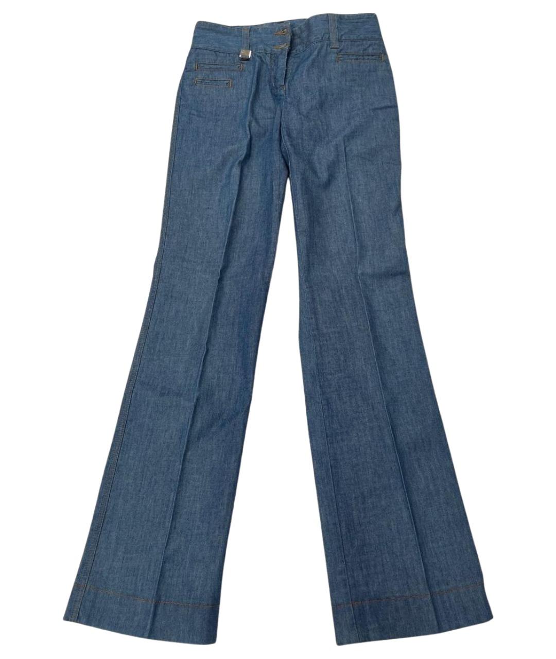 DOLCE&GABBANA Синие хлопковые джинсы клеш, фото 1