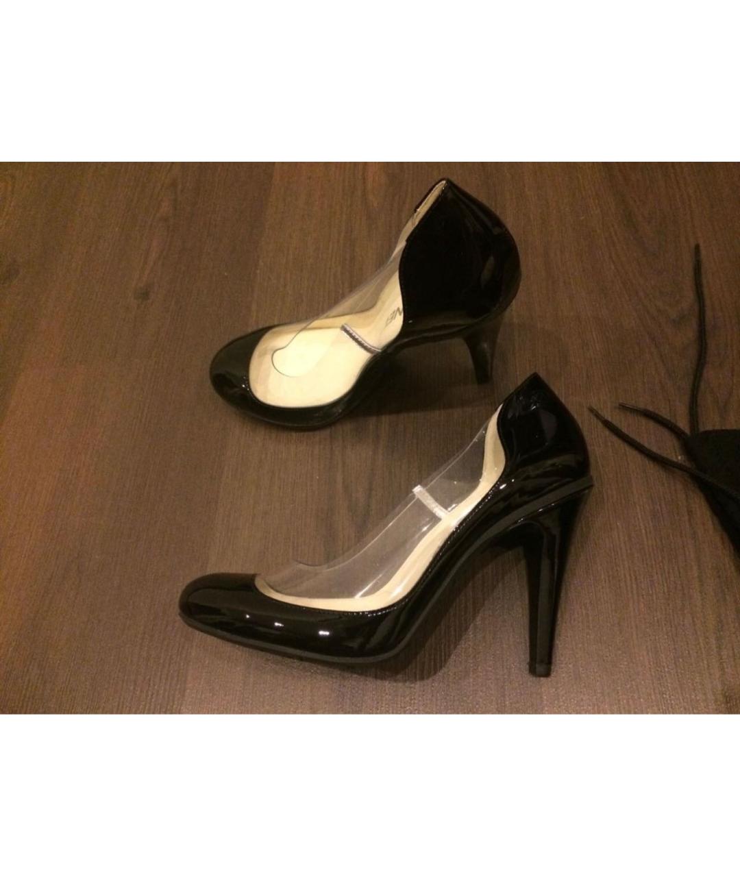 CHANEL Черные туфли из лакированной кожи, фото 5